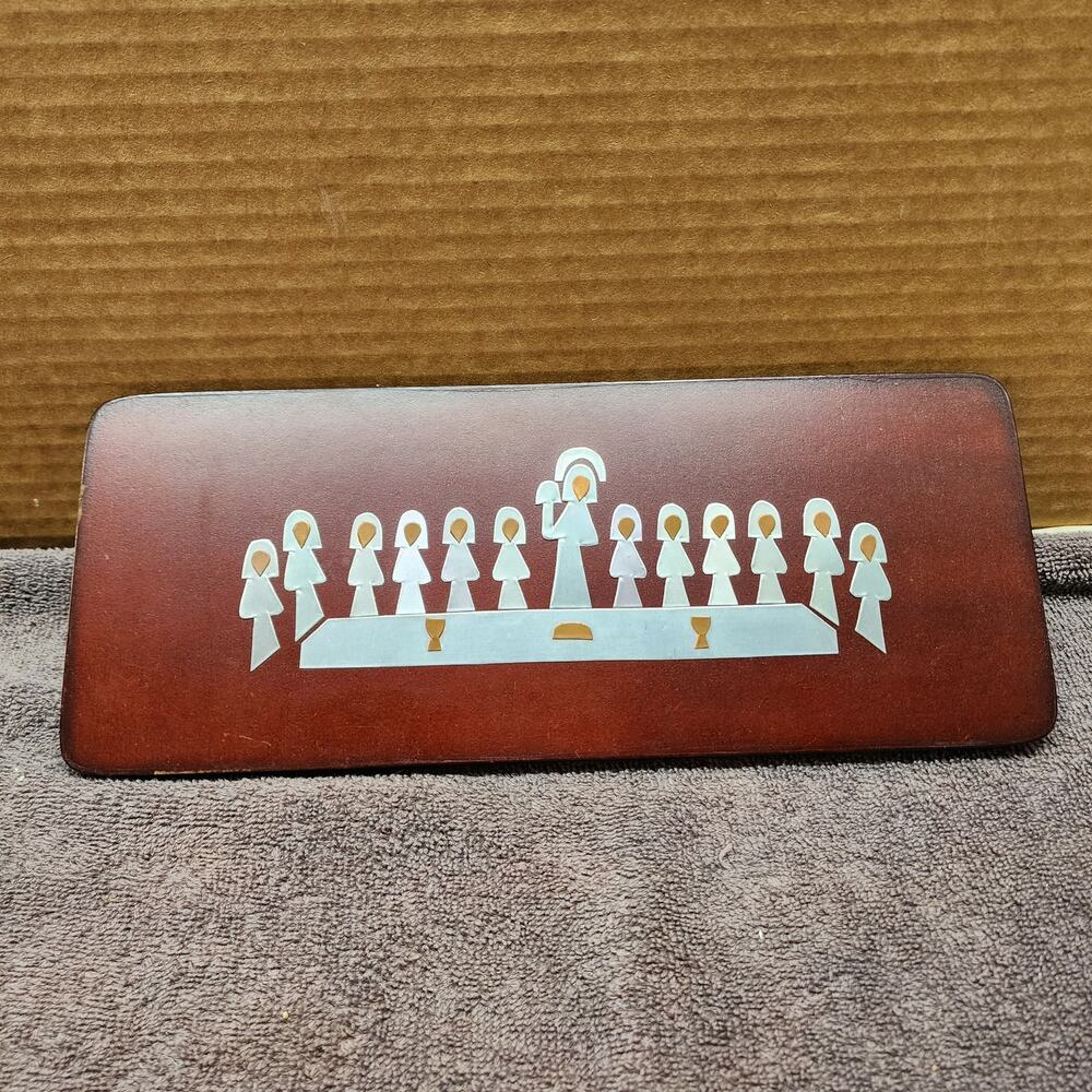 The Last Supper Wood and Metal Plaque "Costa Rica" Religious Art U